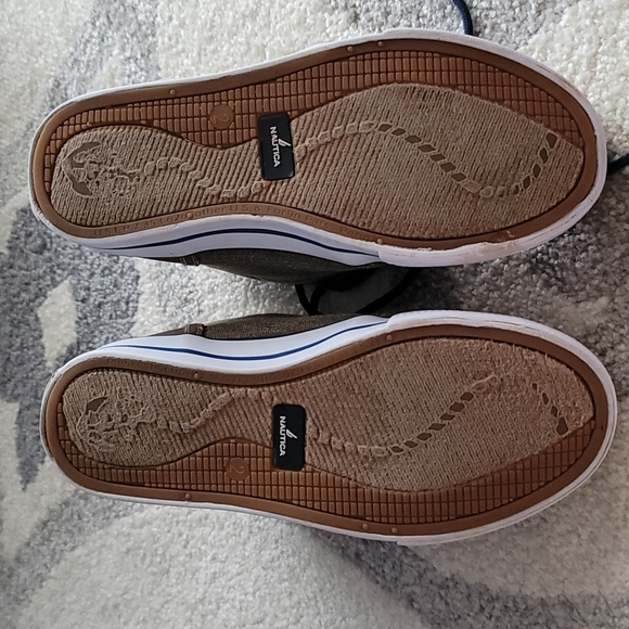 Nautica hightop sneaker, youth sz 2, brown canvas - Picture 7 of 15